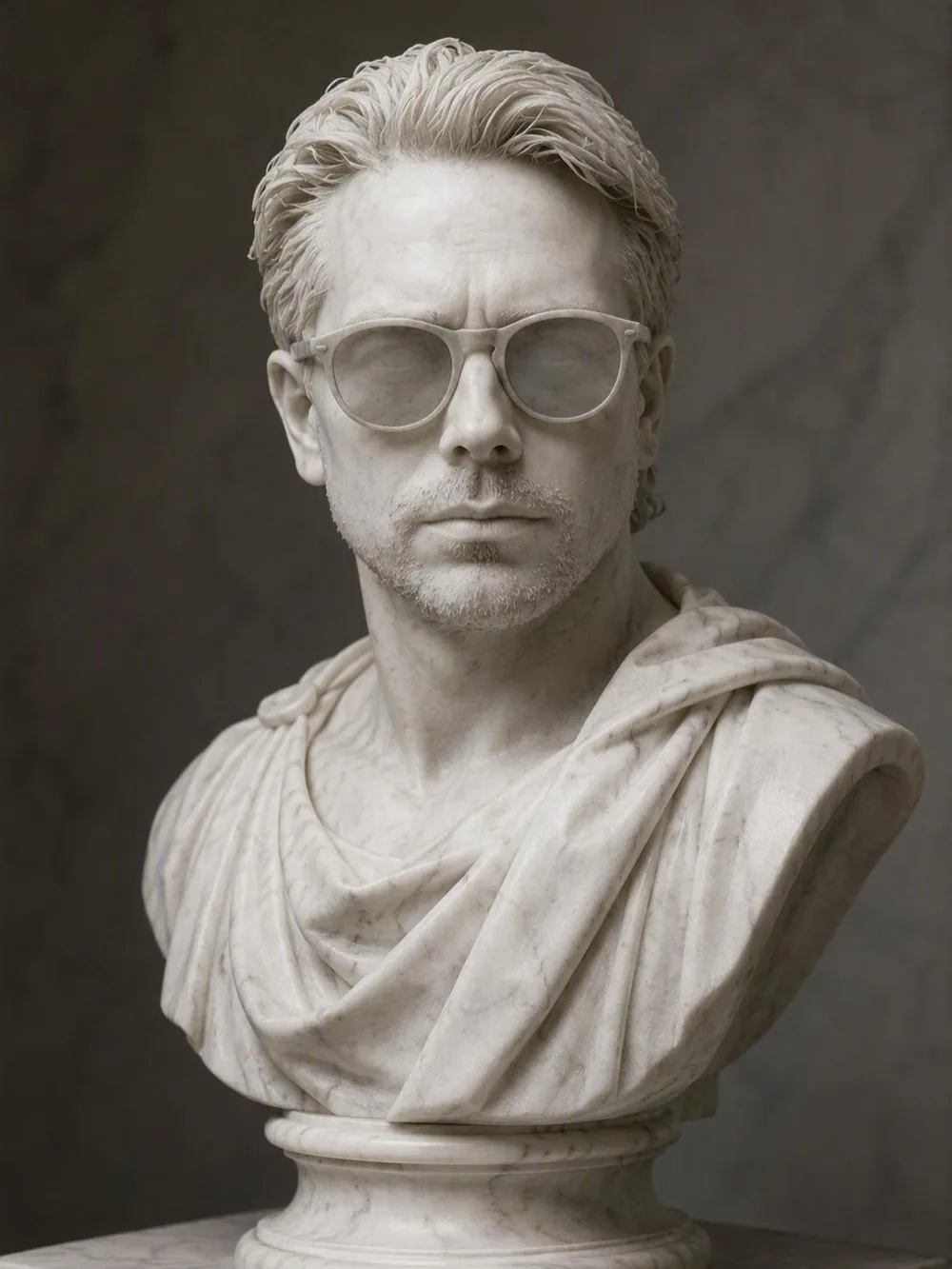 Portrait bust of Angus Loxton